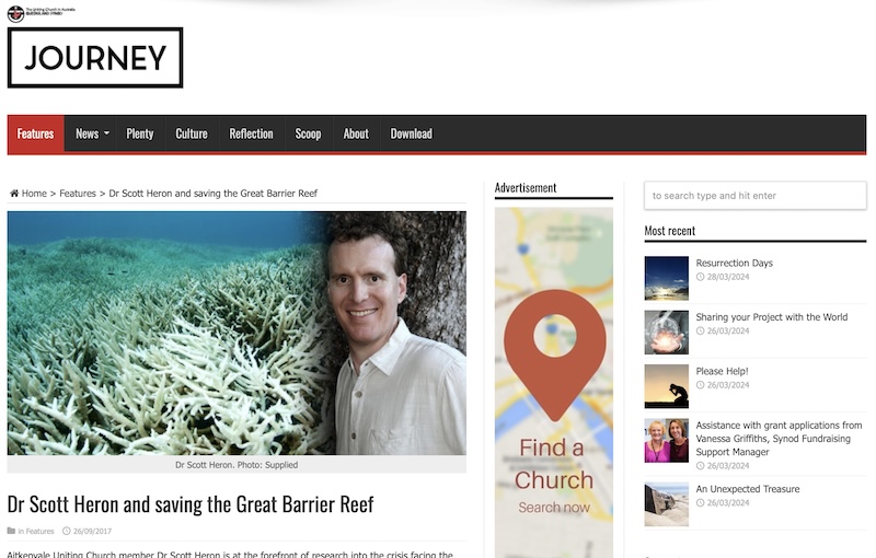 Dr Scott Heron and saving the Great Barrier Reef